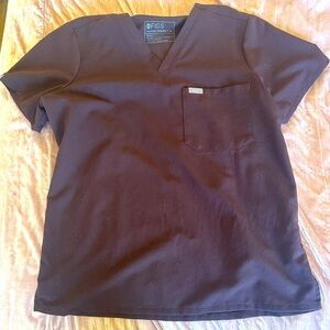 FIGS. Medium scrub top. Espresso brown technical collection.